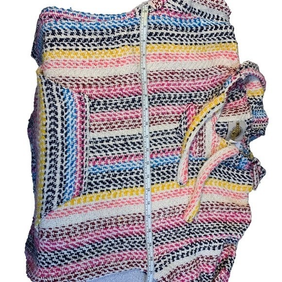 Earth Ragz Colorful Hooded Baja Sweater or Hoodie Size Small - Picture 5 of 8